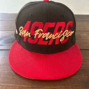 New Era Black and Red 49ers Hat